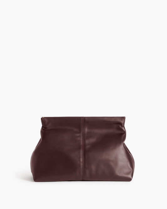 Clay Clutch Leather Burgundy