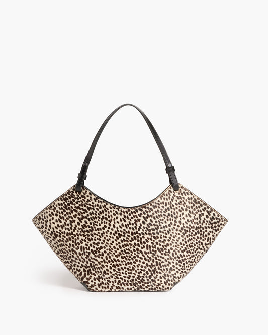 Dilba Mini Tote Bag Leather Hair Chocolate Dot