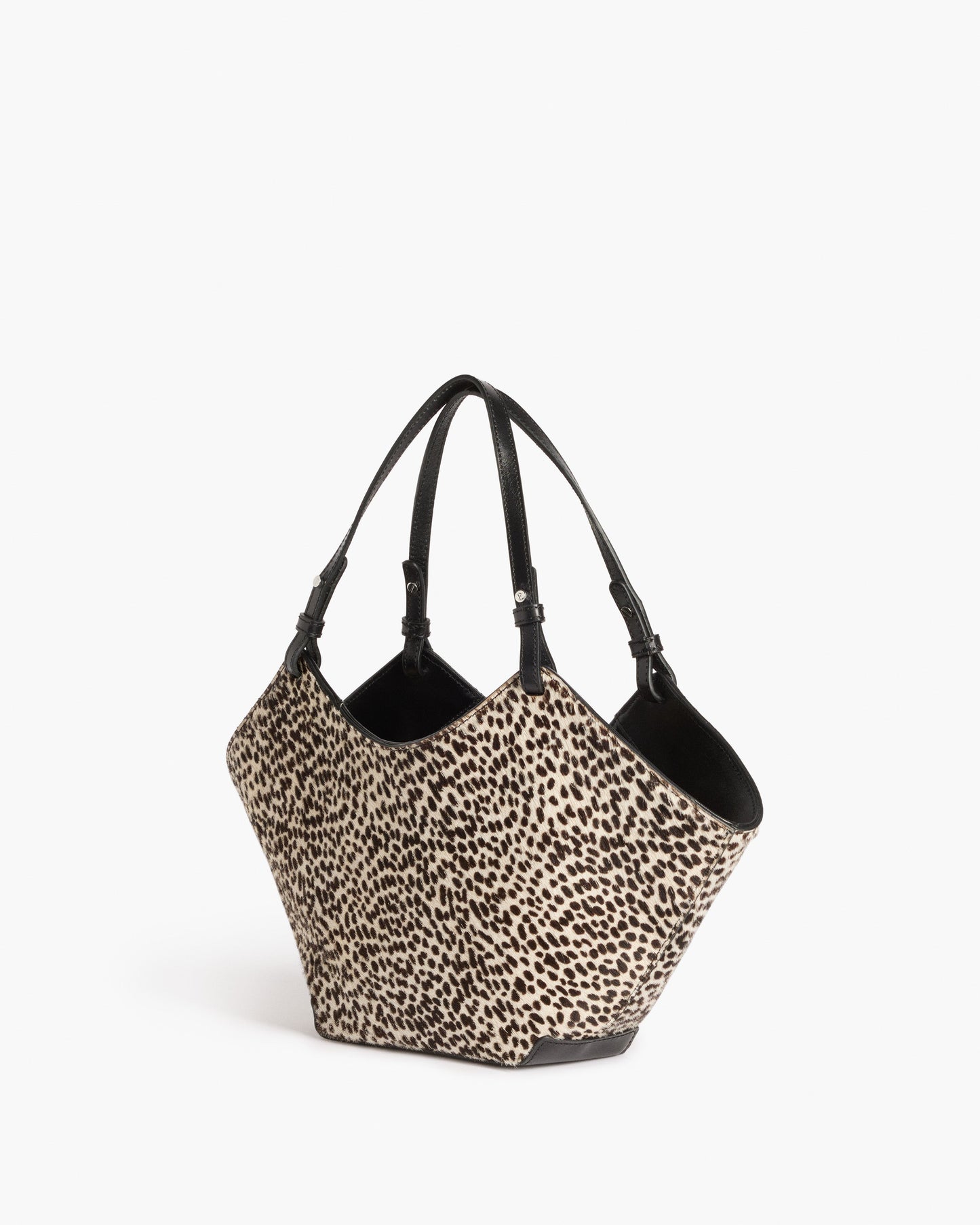 Dilba Mini Tote Bag Leather Hair Chocolate Dot