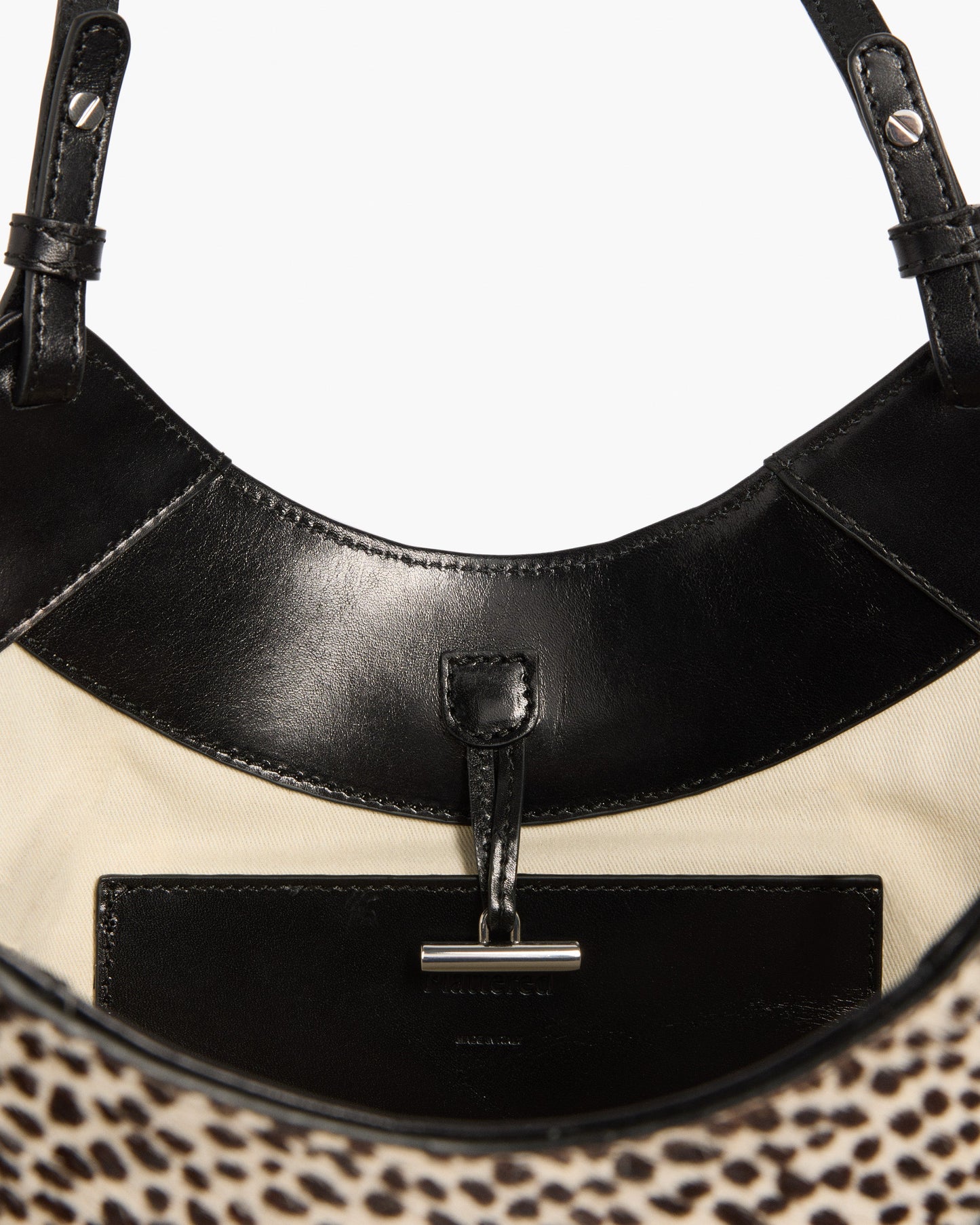 Dilba Mini Tote Bag Leather Hair Chocolate Dot