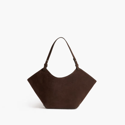 Dilba Mini Tote Bag Suede Chocolate