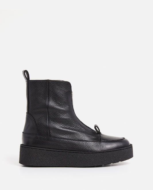 Amelia Grained Leather Black