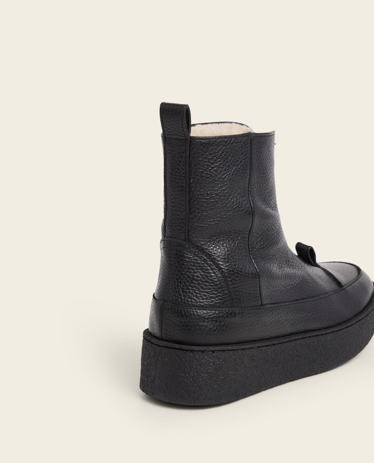 Amelia Grained Leather Black