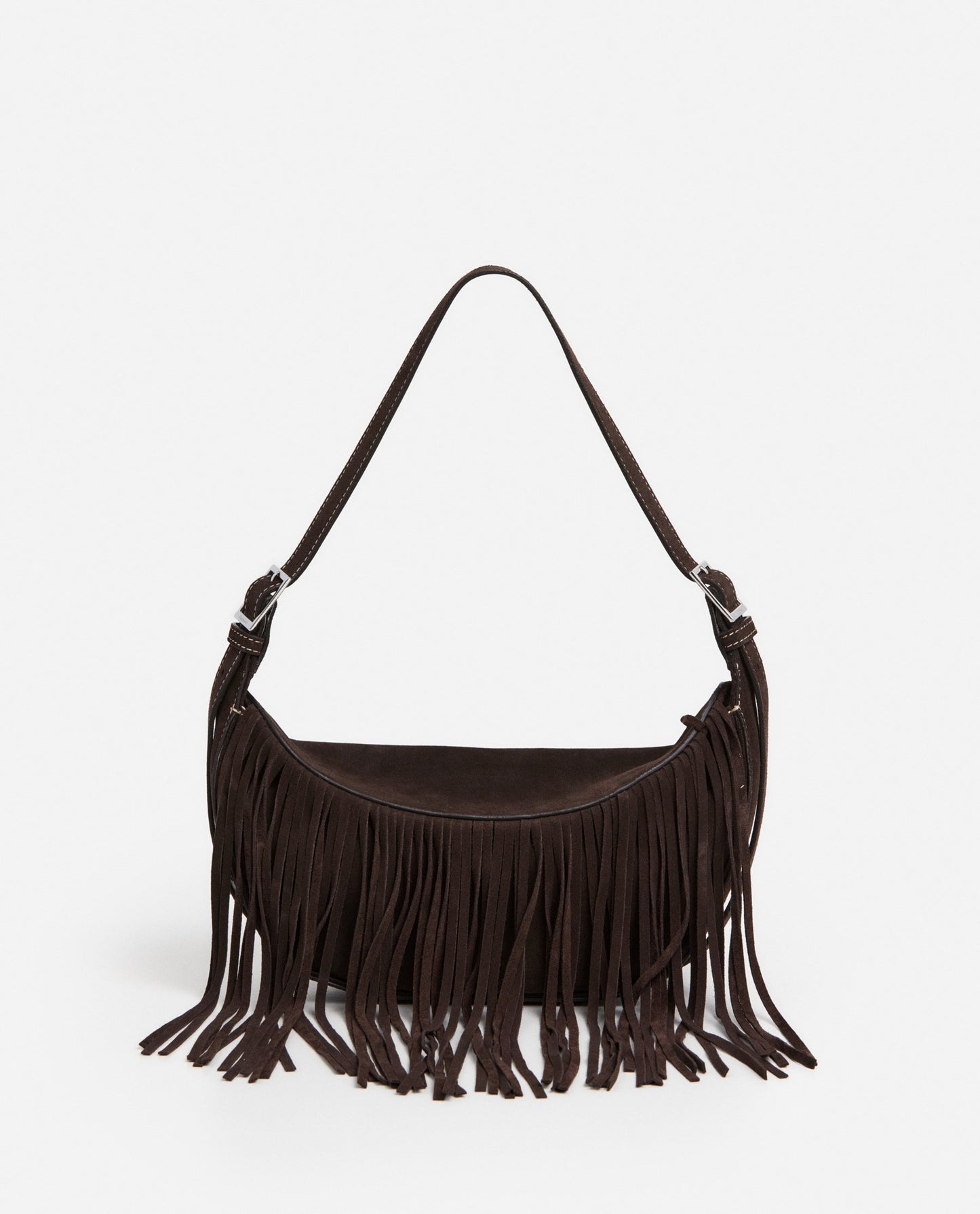 Ivy Cross Shoulder Bag Suede Chocolate