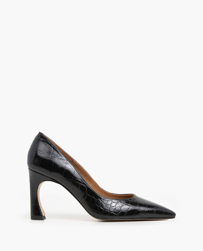 Leonie Leather Black Croco