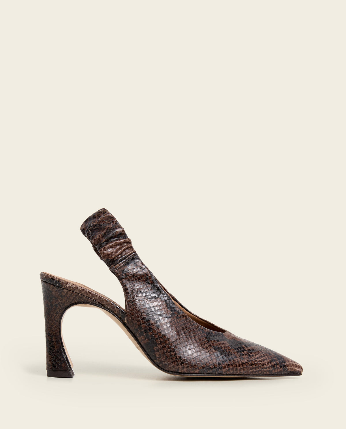 Lilian Snake Leather Chocolate