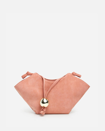 Donia Mini Handbag Suede Blush Pink