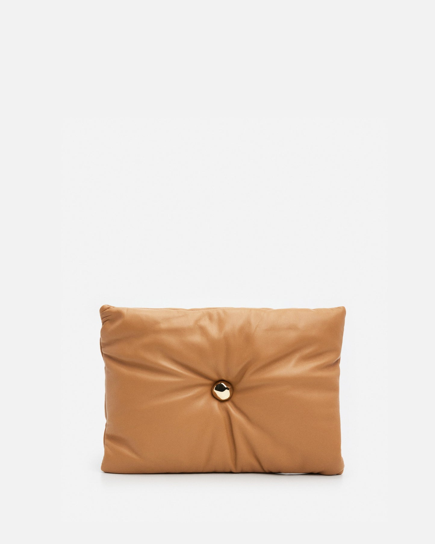 Pia Pillow Clutch Leather Camel