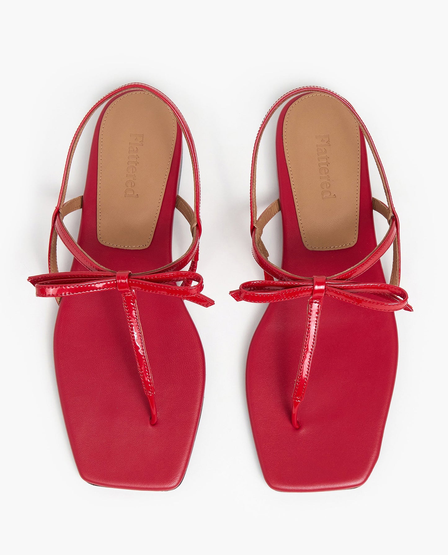 Sina Leather Patent Cherry