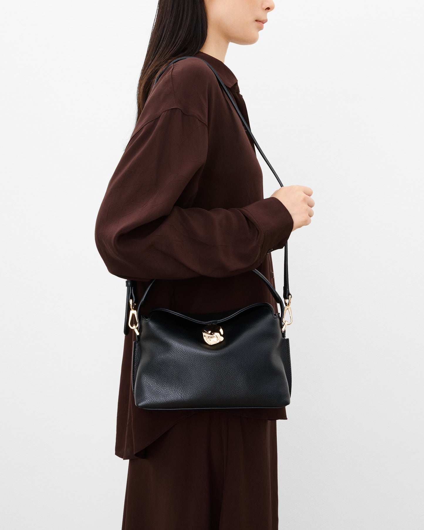 Hanna Mini Bag Grained Leather Black