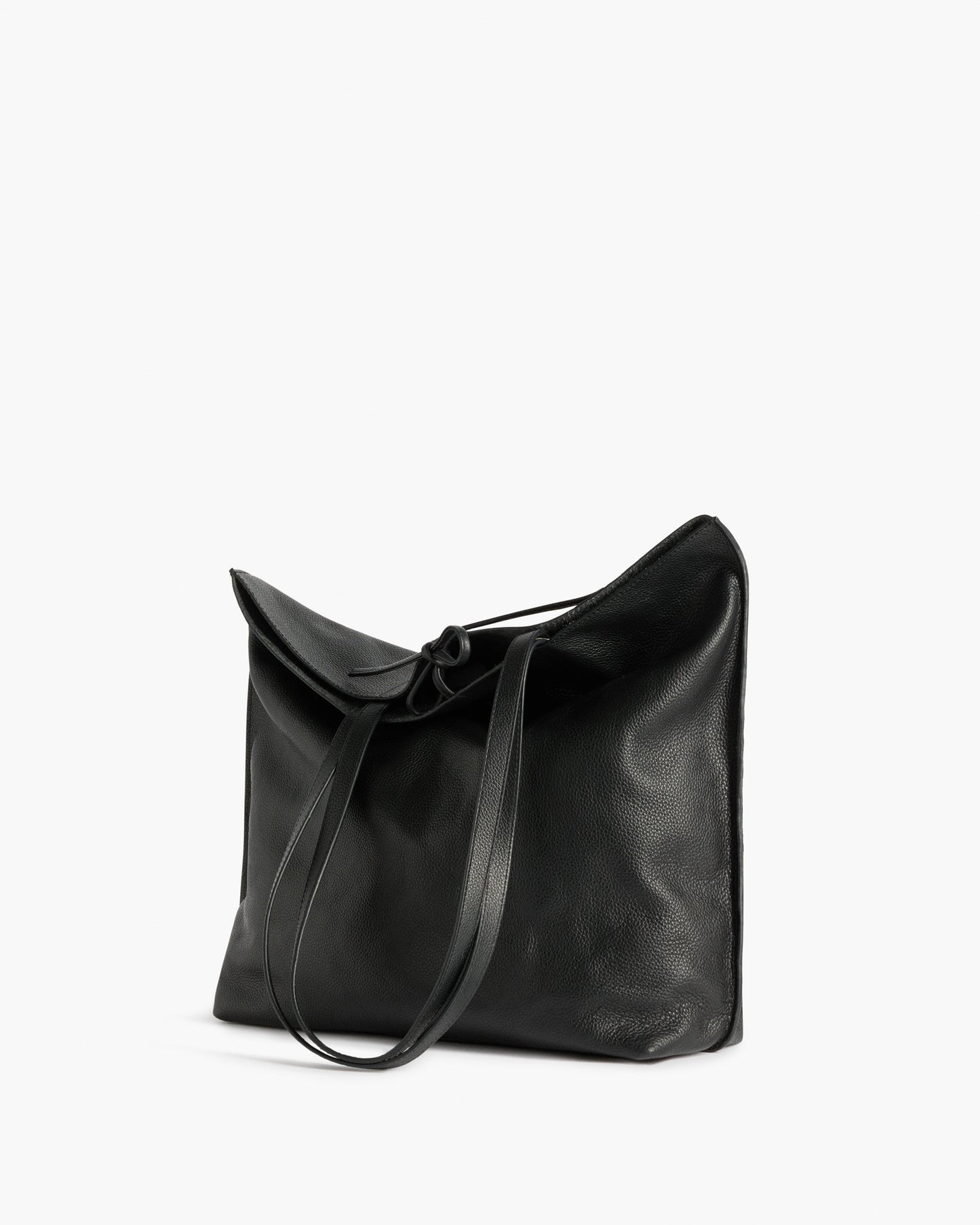 Kayla Tote Bag Grained Leather Black