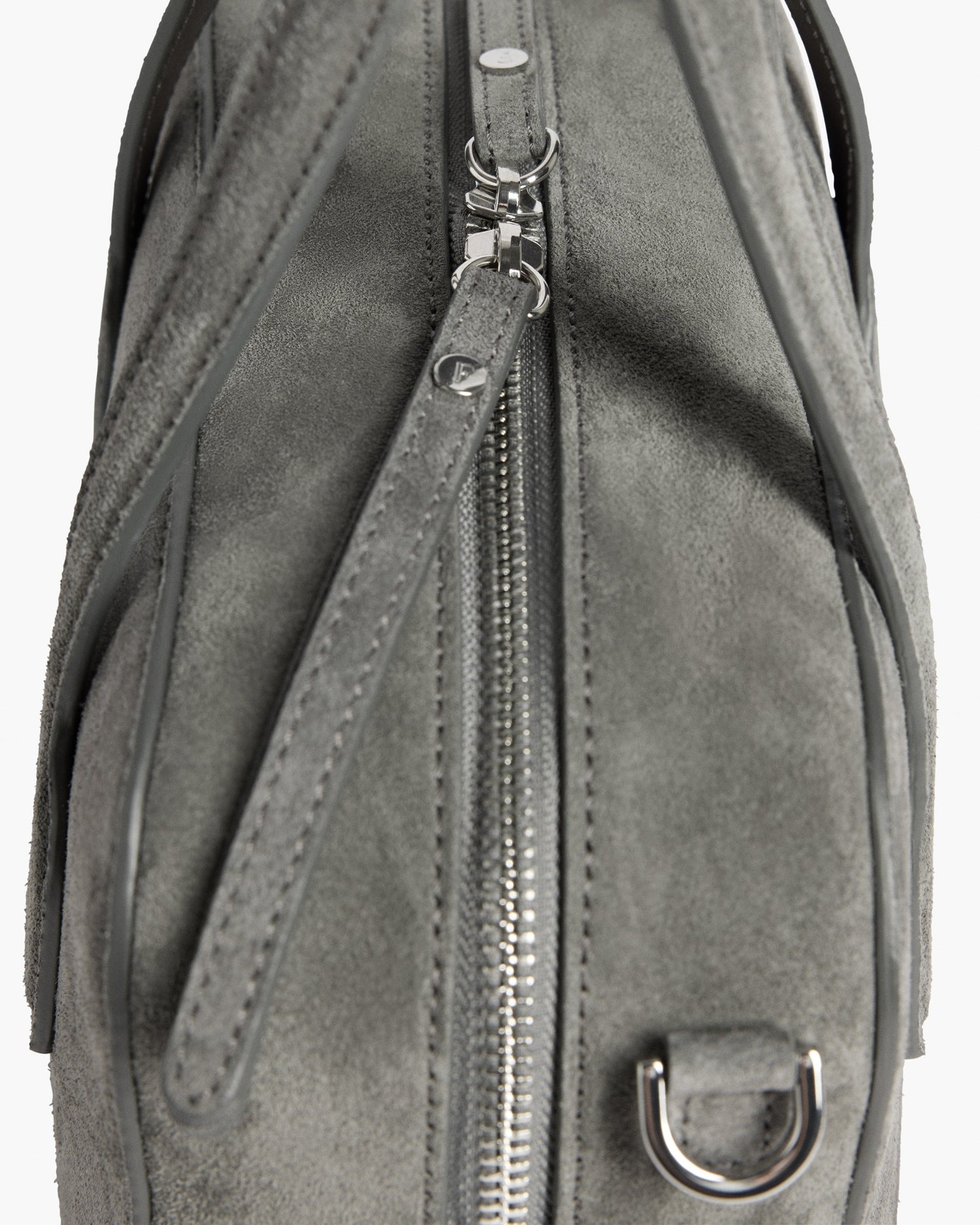 Laci Mini Bowler Bag Suede Stone Grey