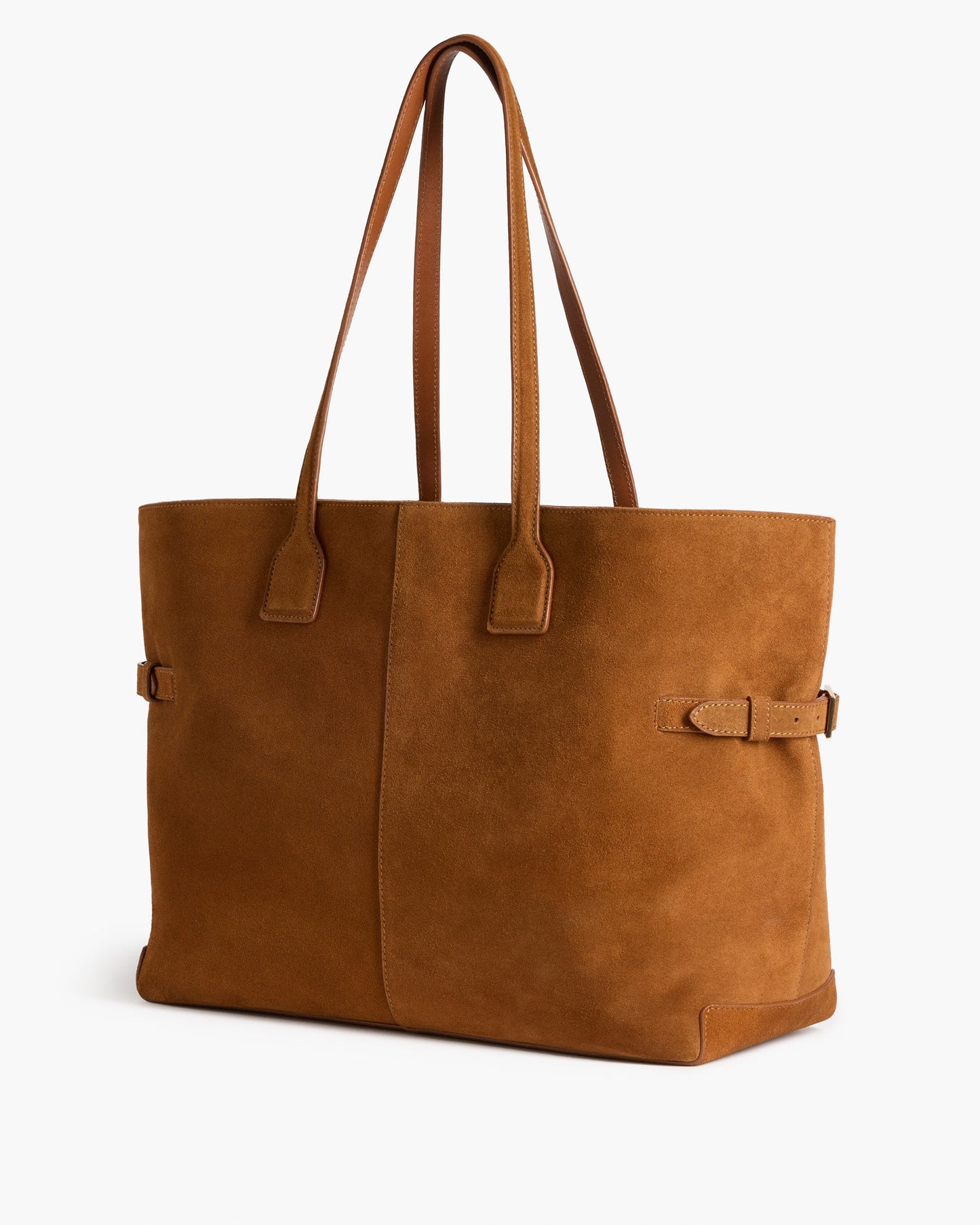 Lesley Tote Bag Suede Bourbon