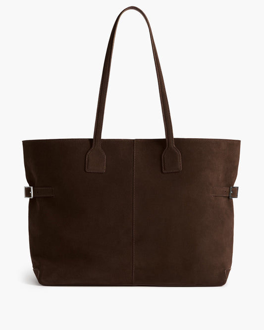 Lesley Tote Bag Suede Chocolate